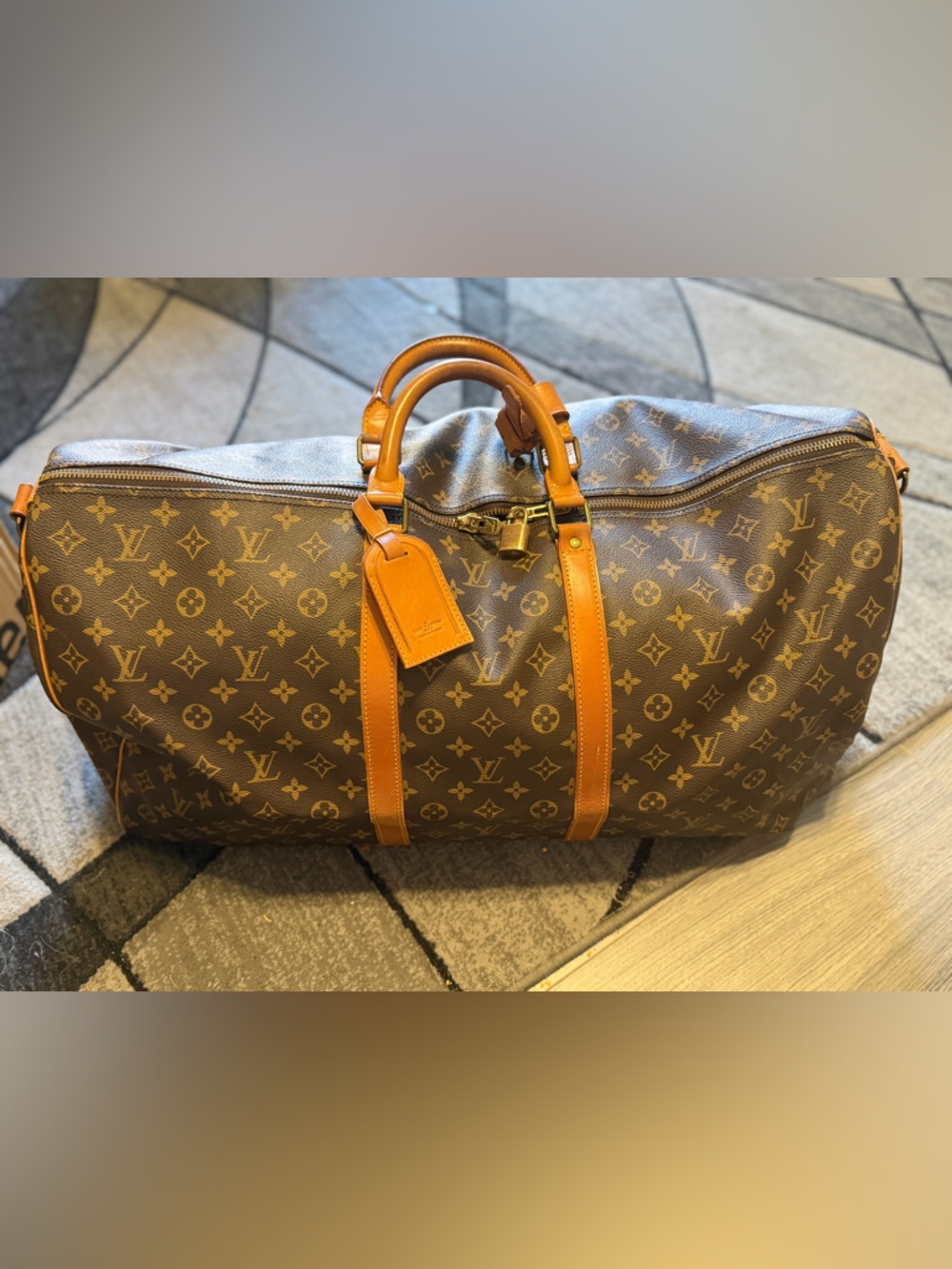 Authentic Classic Monogram Keepall 55 Bandouliere 55  travel Duffle Bag - Picture 3 of 16